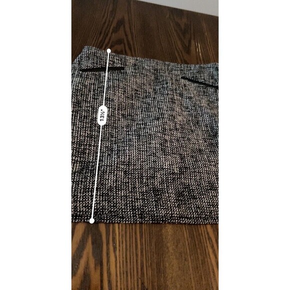 Banana Republic Tweed Mini Skirt Women’s Size 4 Black White Woven Texture Zipper - Picture 12 of 13